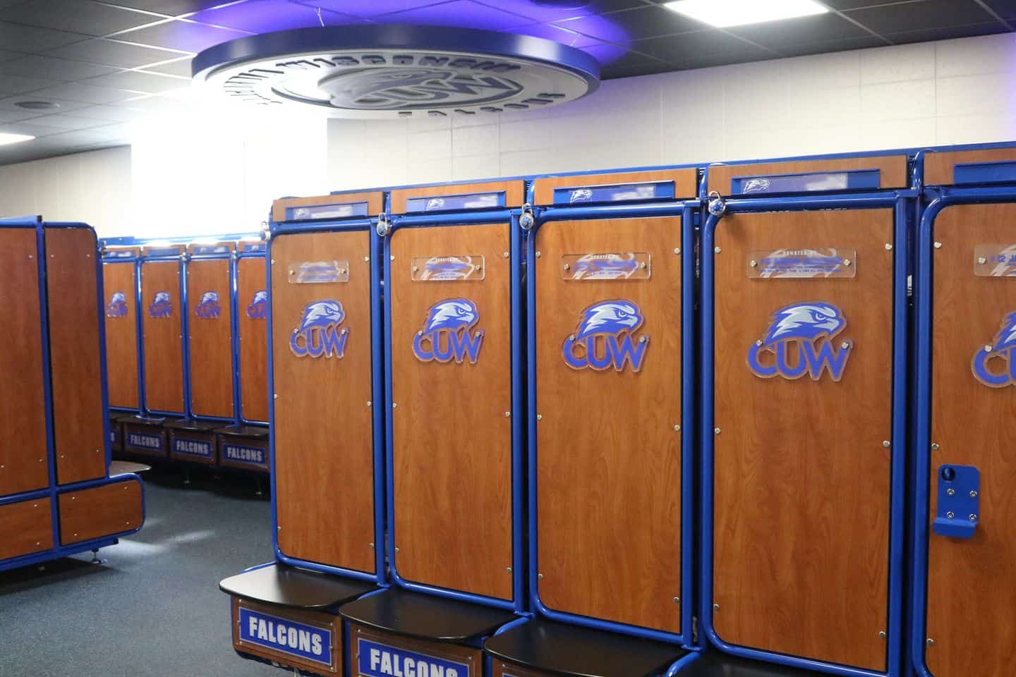 Football locker room storage solutions