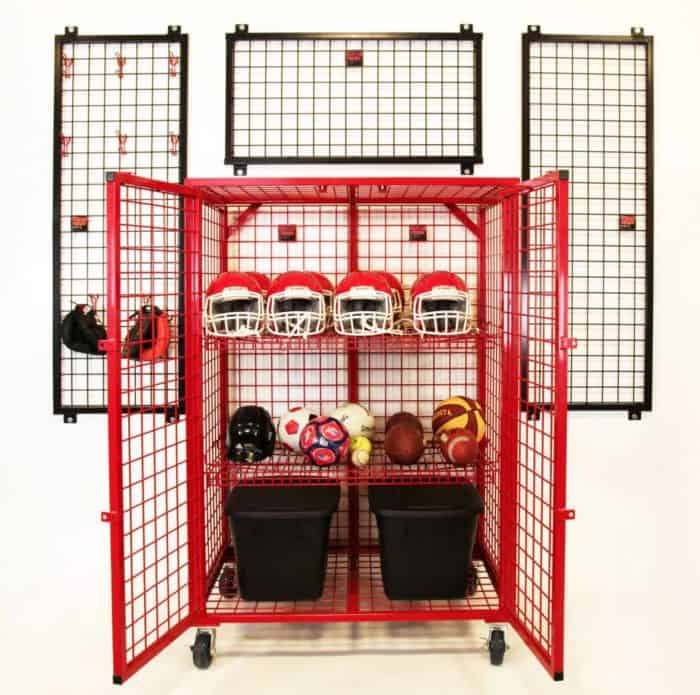 athletic equipment storage