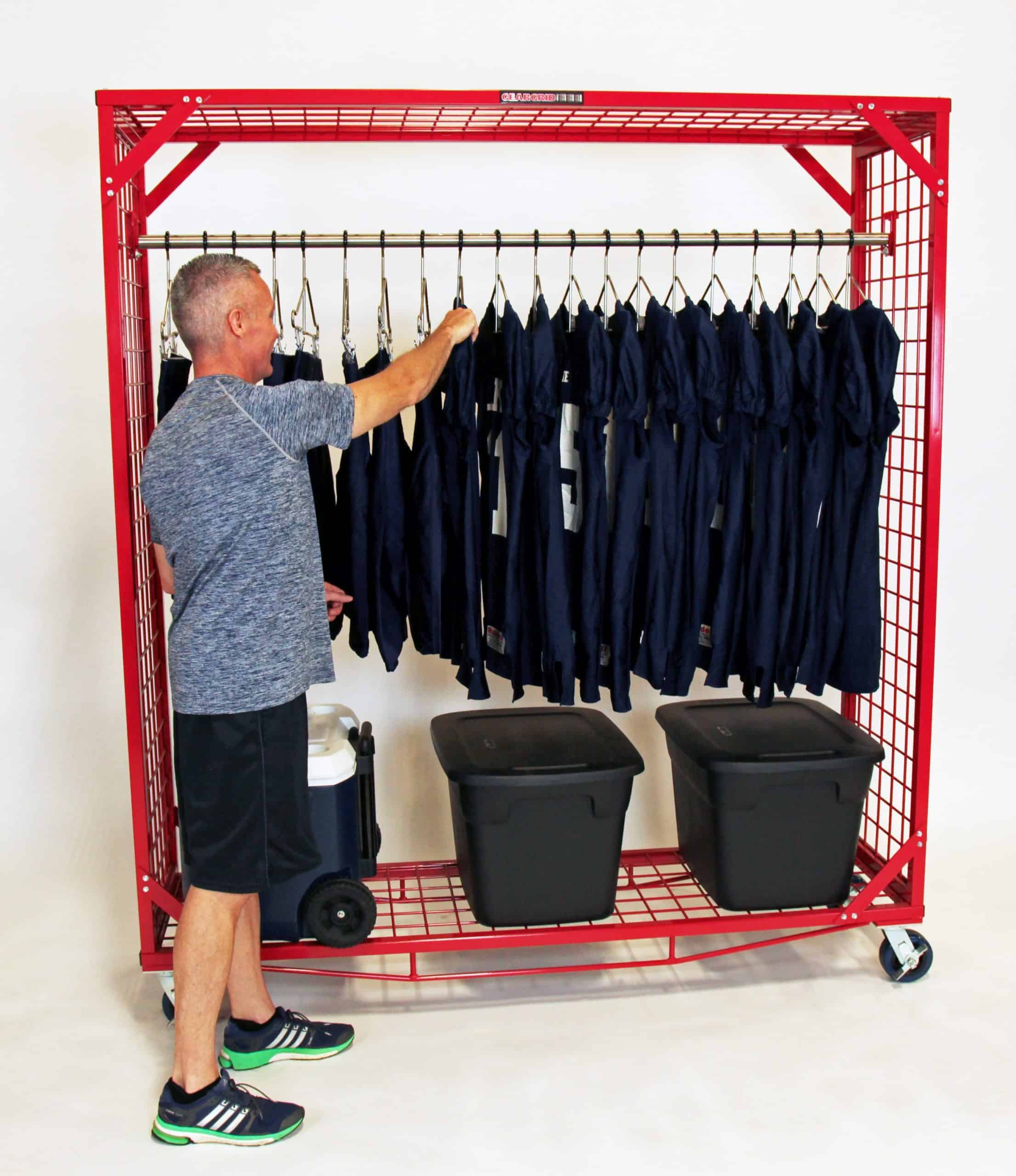 Gear drying/organizing rack I made for my son's equipment. : r