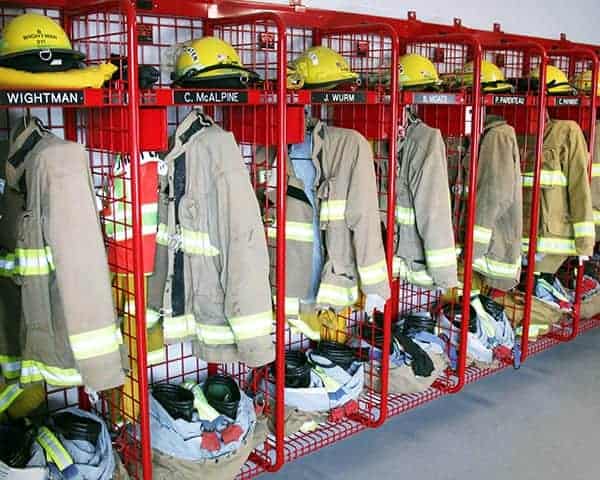 Firefighter Turnout Gear Lockers, Wall-Mount Station Lockers
