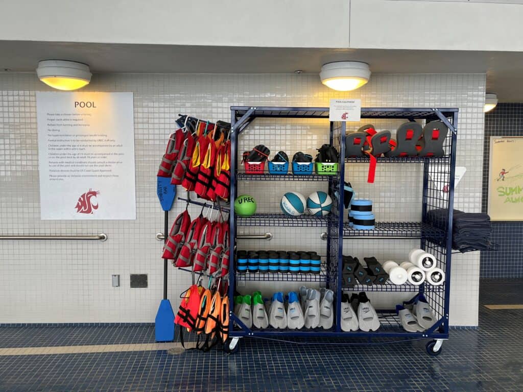 athletic equipment storage
athletic organization 