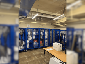 sports equipment storage